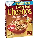 Cheerios Honey Nut Gluten Free, Cereal, Family Size, 19.5 Oz