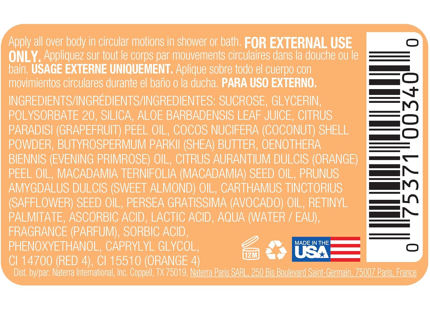 Tree Hut Shea Sugar Scrub Vitamin C, 18oz, Ultra Hydrating & Exfoliating Scrub for Nourishing Essential Body Care : Beauty