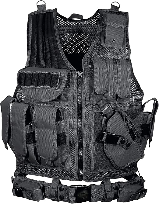 UTG Unisex's Black 547 Law Enforcement Tactical Vest, One Size Amazon