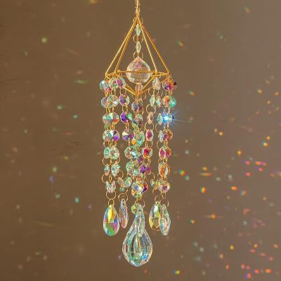 HDCRYSTALGIFTS Crystal Suncatchers Hanging Wind Chime Style Rainbow Maker