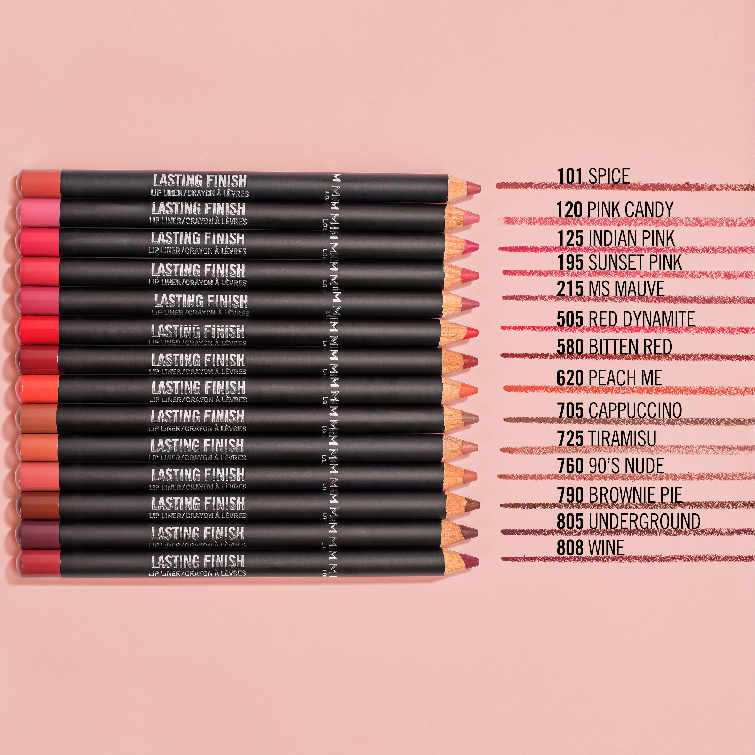Rimmel Lasting Finish 8HR Soft Lip Liner Pencil - Vibrant, Blendable Formula to Lock Lipstick in Place for 8 Hours - 705 Cappuccino, .04oz