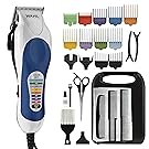 Wahl Color Pro Complete Hair Cutting Kit with Extended Accessories & Cape, Includes Color Coded Guide Combs and Color Coded Hair Length Key, Styling Shears, and Combs for Home Styling,79300-1001