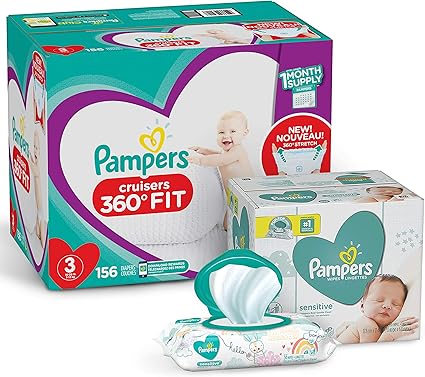 pampers diapers size cruisers 360 fit disposable baby diapers with stretchy waistband