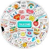 100Pcs SLP Stickers for Water Bottle, Laptop – Speech Therapy Stickers and Decals – SLP Gifts - Funy Speach Therapy Party Sup