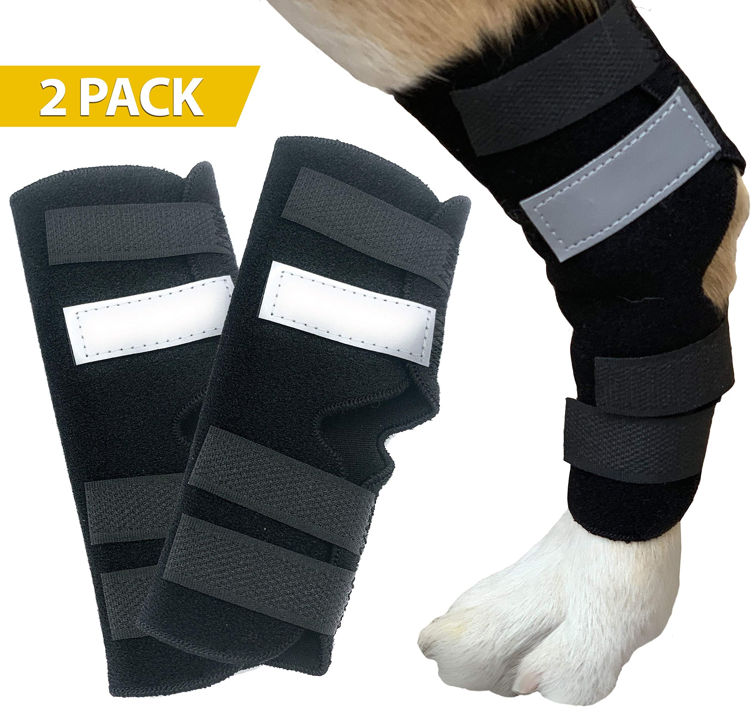 Dasksha Dog Leg Brace for Hind Leg - 1 Pair - Used for Sprains, Hind Leg Support for Arthritis, Stability After Injury, Dog Hock (Ankle) Support