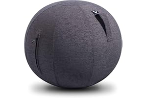 Vivora Luno Premium Ergonomic Sitting Ball Chair, Felt, Max Size (25 to 26 inches), for Home Offices, Balance Training, Yoga Ball, Posture Improvement