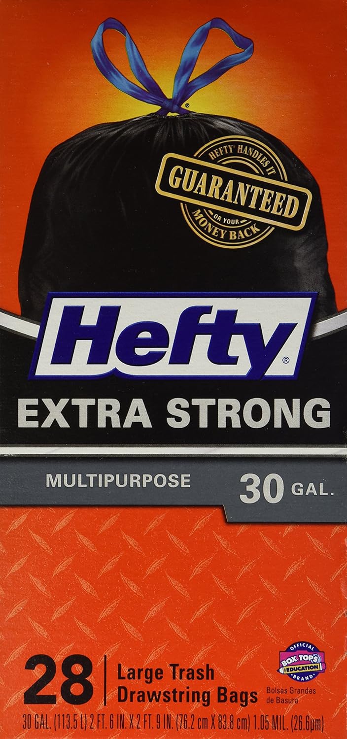 Hefty Cinch Sak Trash Bags-30 Gallon, 28 Count (Pack of 2)