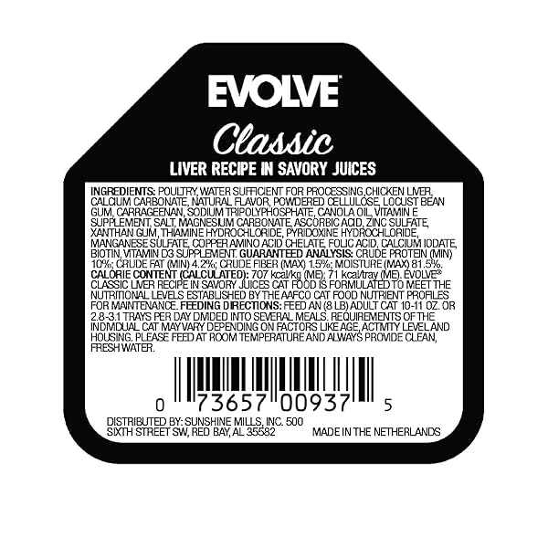 EVOLVE CLASSIC CRAFTED MEALS LIVER RECIPE CAT FOOD (PACK OF 15)