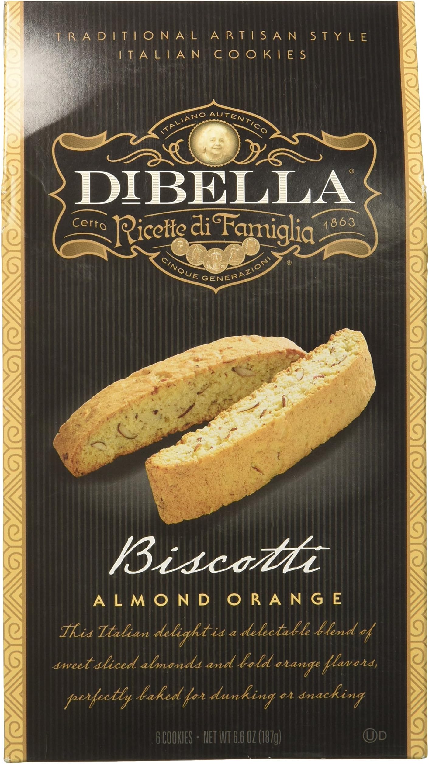 DiBella Baking Company Biscotti, Almond Orange