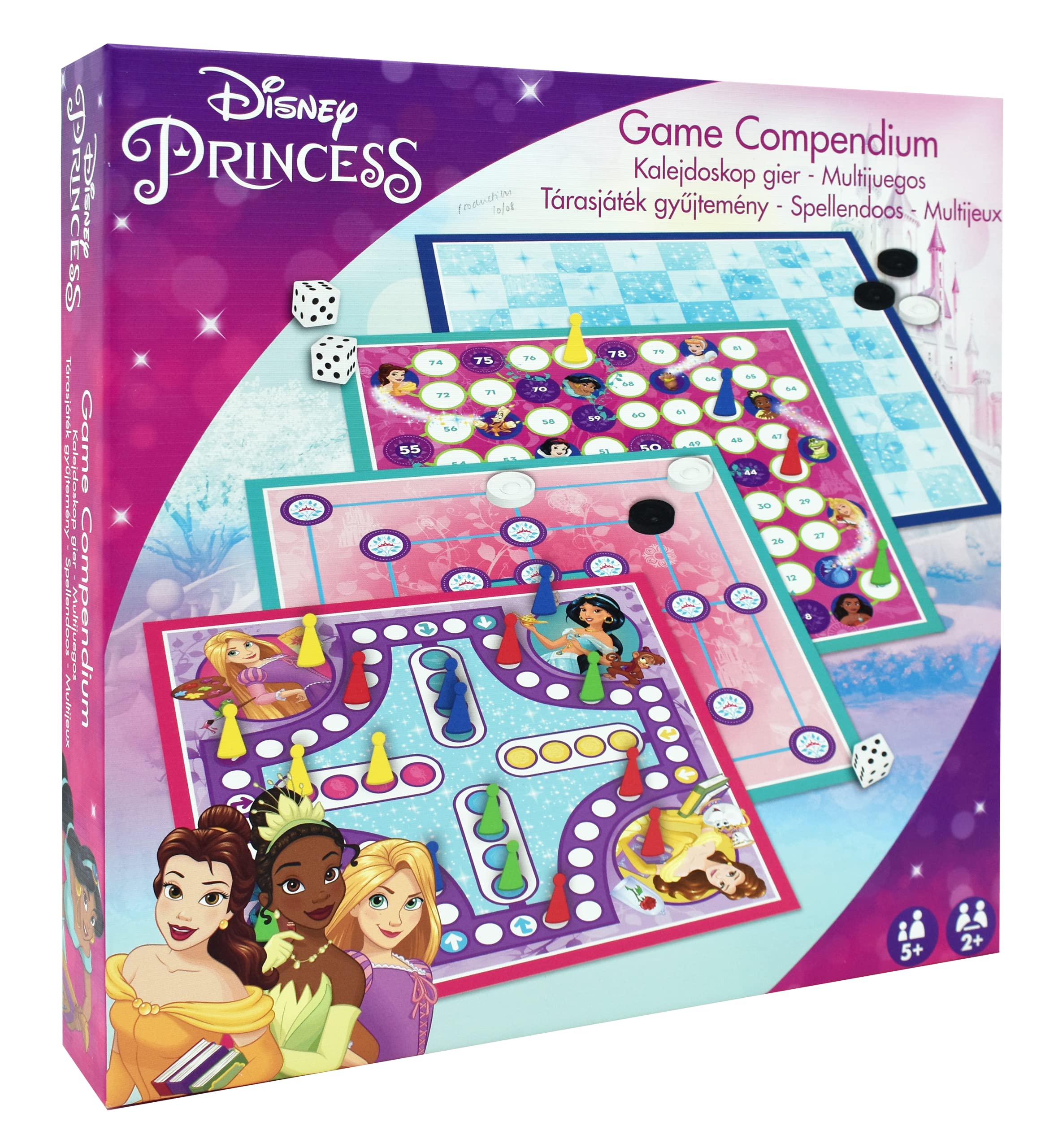 Disney | Disney Princess Games Compendium | 4 x Game Boards | Full Instructions Supplied | Ages 5+