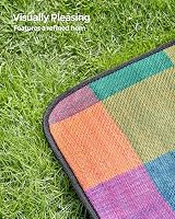SONGMICS GCM50K Picnic Blanket 195 x 150 cm Insulated Waterproof Red Green view 5