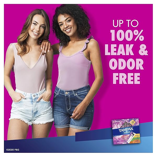 TAMPAX RADIANT TAMPONS TRIO PACK REGULAR/SUPER/SUPER PLUS ABSORBENCY, UNSCENTED, 28 COUNT