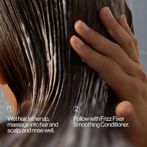 EVA NYC ANTI-FRIZZ SHAMPOO WITH ARGAN OIL + SUNFLOWER SEED OIL – SOFT, MANAGEABLE, SHINY + NOURISHED HAIR – FOR FRIZZY, MEDIUM TO THICK HAIR TYPES – WARM VANILLA SCENT – 10 FL OZ