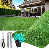 Artificial Grass Outdoor Indoor, 5ft x 10ft Fake Grass Realistic Synthetic Astro Turf Rug with Drainage Holes for Patio Balcony Garden Lawn Landscape Decoration