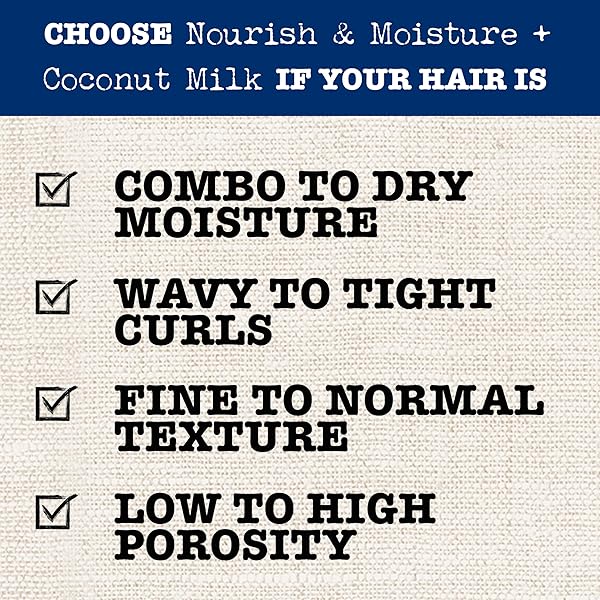 MAUI MOISTURE NOURISH & MOISTURE + COCONUT MILK SHAMPOO TO HYDRATE AND DETANGLE CURLY HAIR, LIGHTWEIGHT DAILY MOISTURIZING SHAMPOO, VEGAN, SILICONE & PARABEN-FREE, 13 FL OZ
