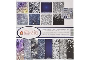 Ella & Viv by Reminisce EAV-1089 Princess Cut Diamonds Scrapbook Collection Kit 12x12 inches