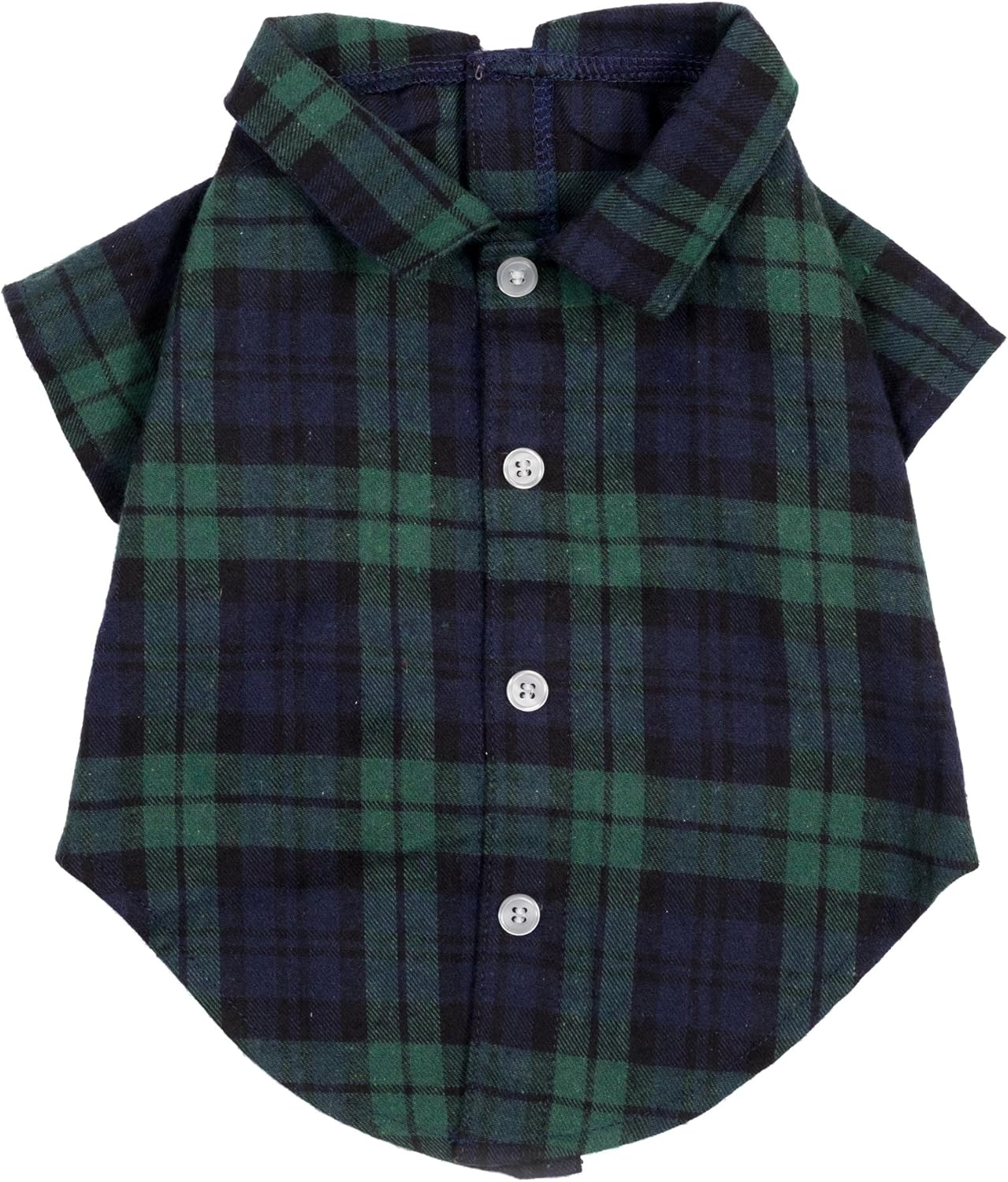 Black Watch Plaid Shirt, Black Multi, XL Pet Supplies