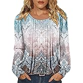 ONLYSHE Women's Tops With Long Sleeves Fall Blouses Loose Fit Dressy Casual Tunic