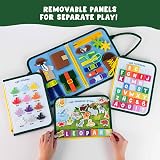 BONNYCO Busy Board for Toddlers Felt Montessori Sensory Board 8 Activities view 4