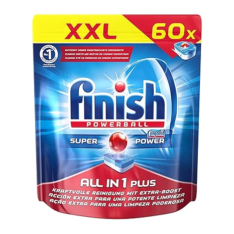 Finish All in 1 Plus Spülmaschinentabs, XXL Pack (1 x 60 Tabs)
