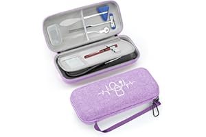 MOSLA Stethoscope Case fits 3M Littmann Classic III/Lightweight II S.E. Cardiology IV & Cardiology IV Stethoscope, Gift for Nurse, Carrying Storage Bag with Partition (Nylon Purple)
