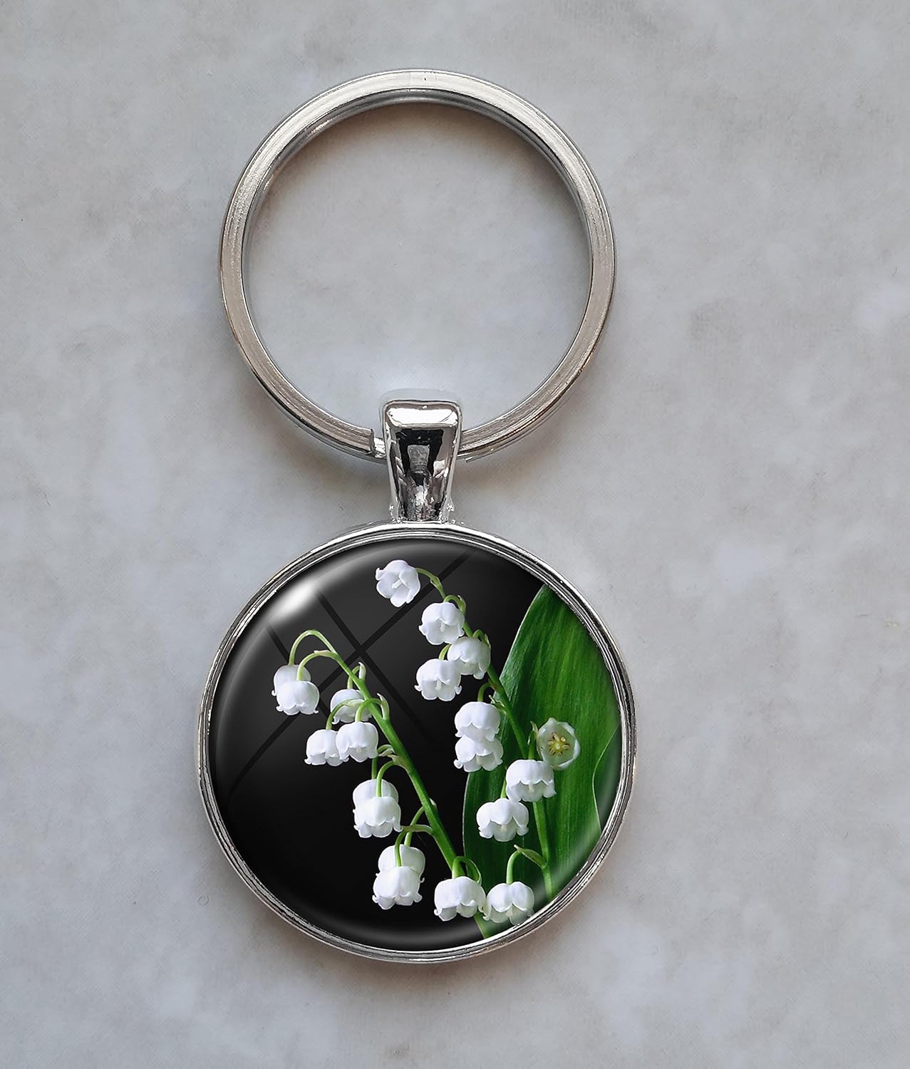 Lily of the Valley Keychain Handmade