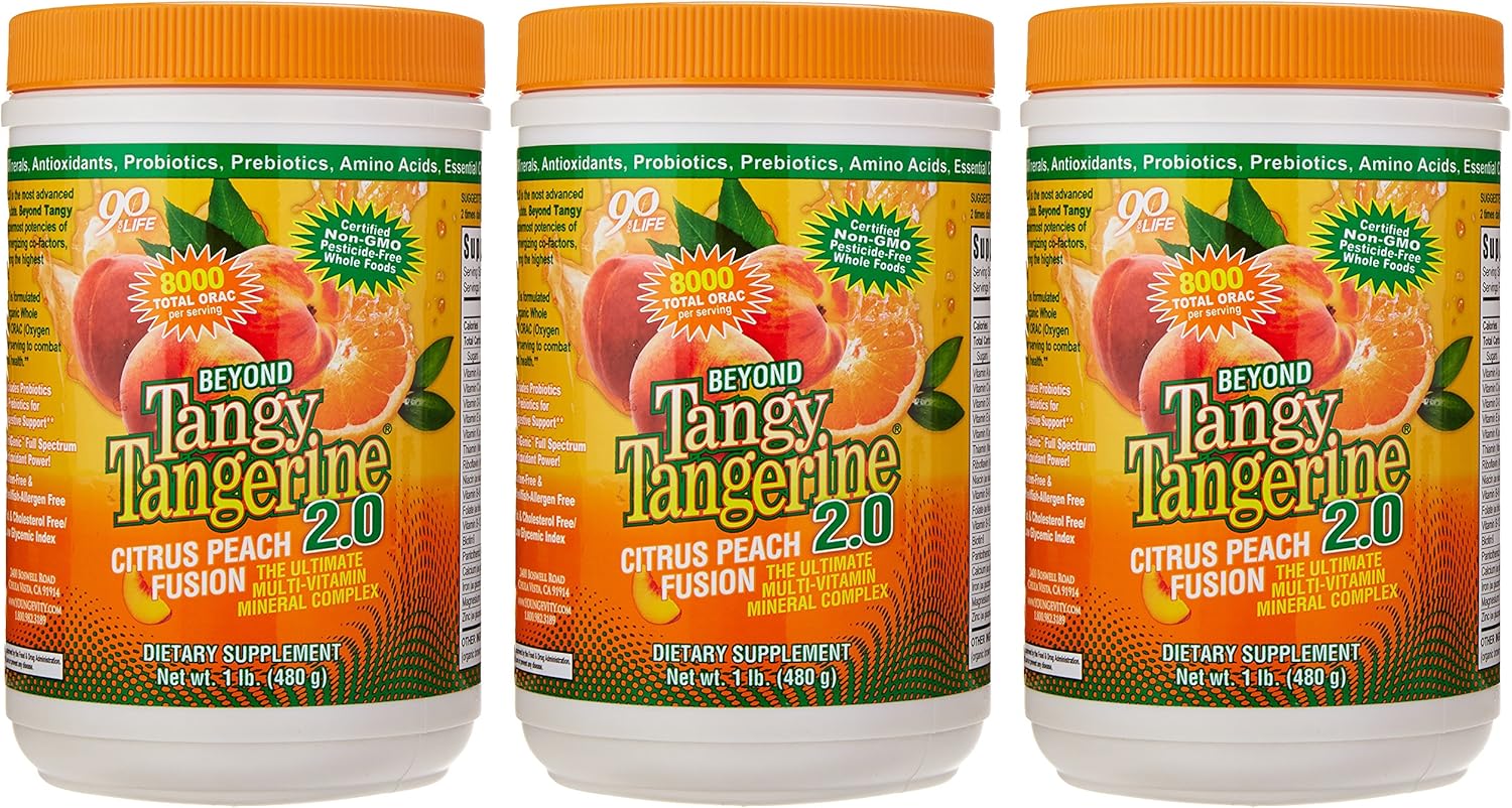 Beyond Tangy Tangerine 2.0 Citrus Peach Infusion Canister 3-Pack 1 LB each: Health & Personal Care