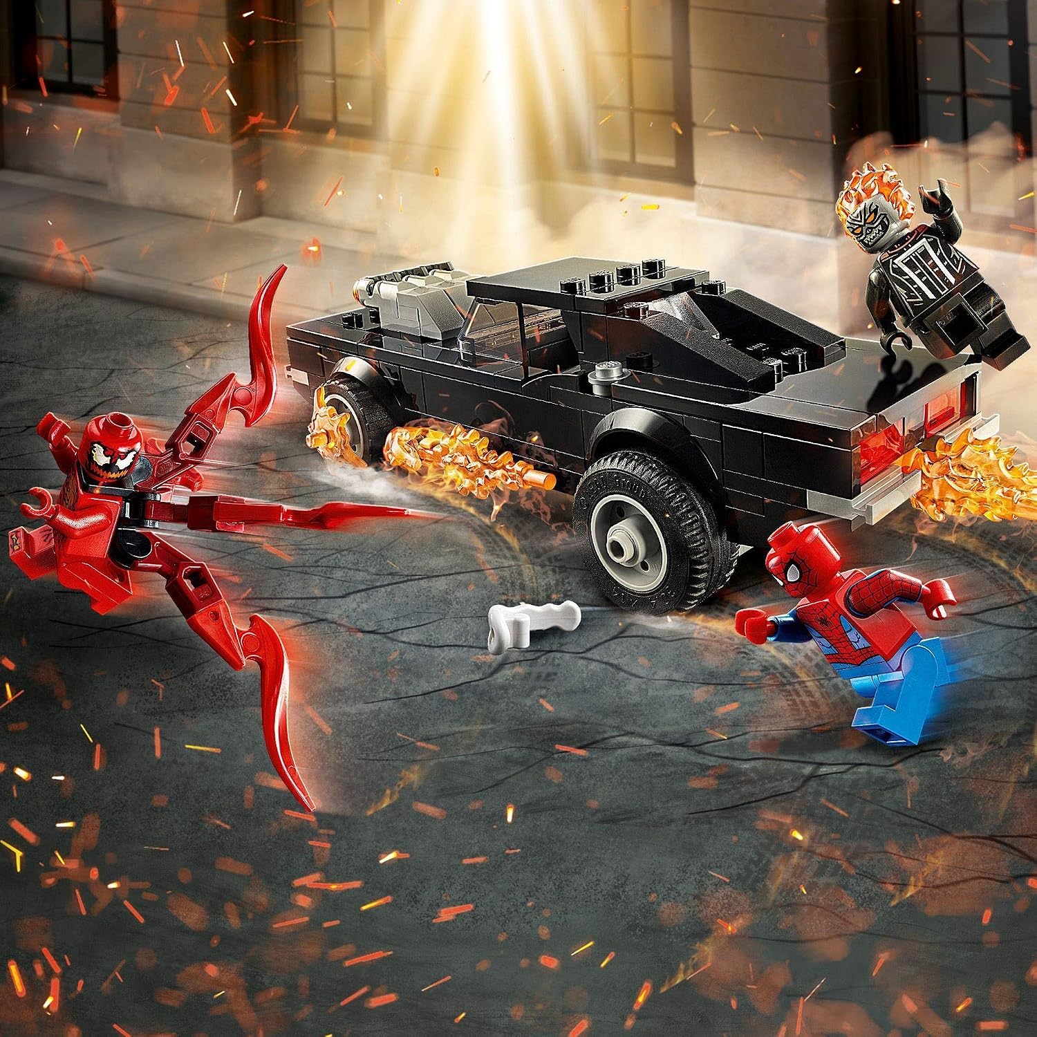LEGO 76173 Super Heroes Spider-Man and Ghost Rider vs. Carnage, Multi-color - Image 5