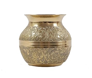 Buy Aatm Brass Embossed Kalash Lota Utensil Best For Home Office