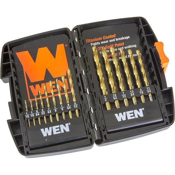 WEN DB15 Titanium-Coated Drill Bit Set 