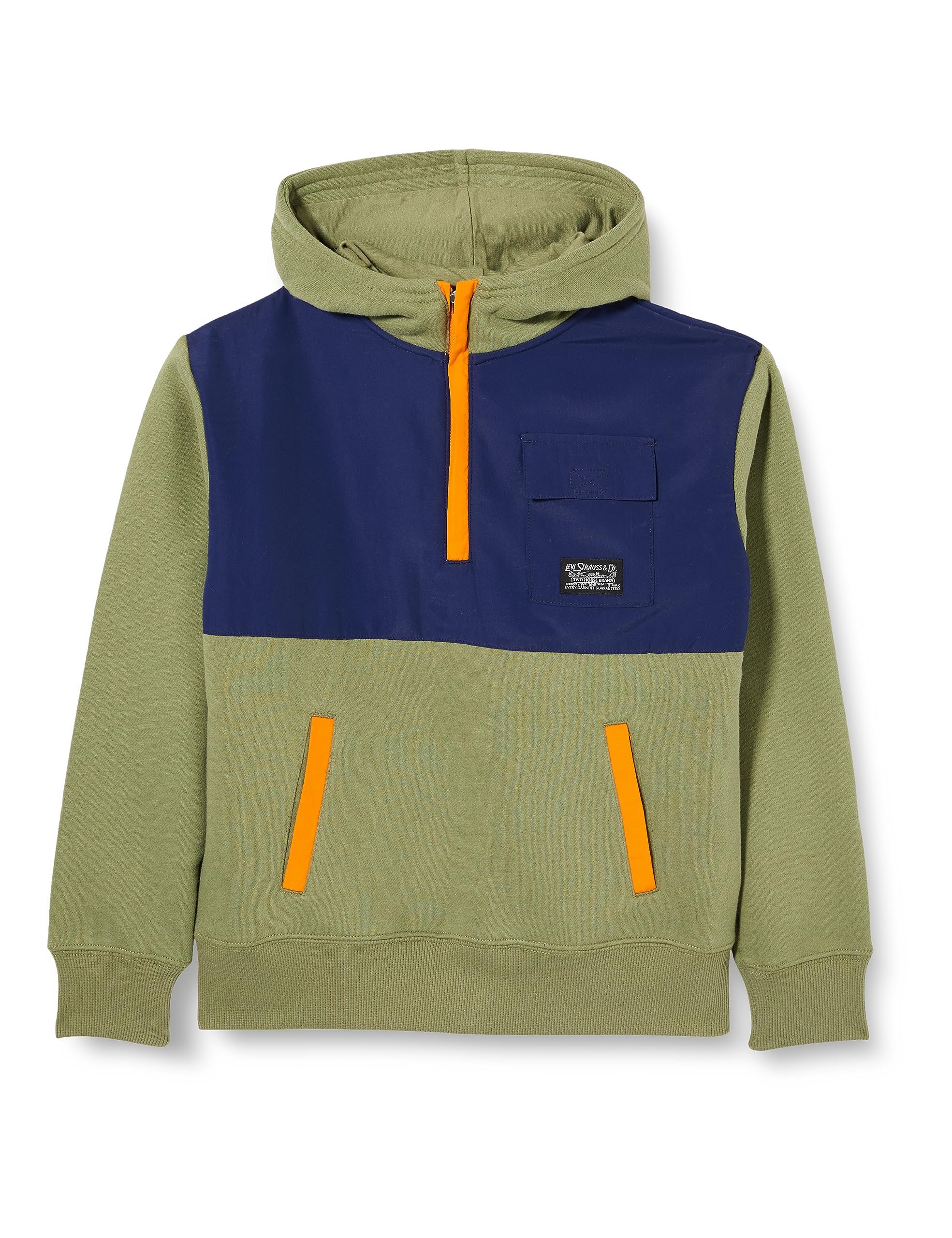 Levi's Kids LVB UTILITY COLORBLOCK 1/4 ZIP Olivine