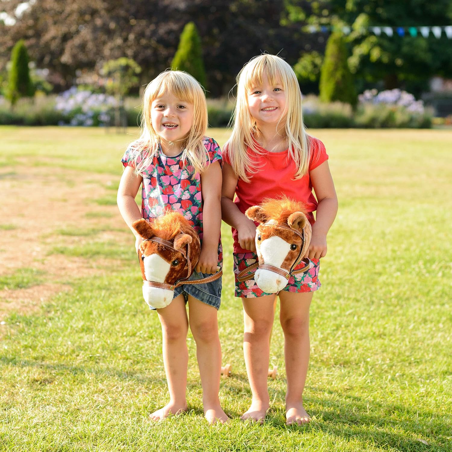 Toyrific 99 cm Hobby Horse Toy with Sounds, Strong Grip Handles and Wheels, Dark Brown - Image 4