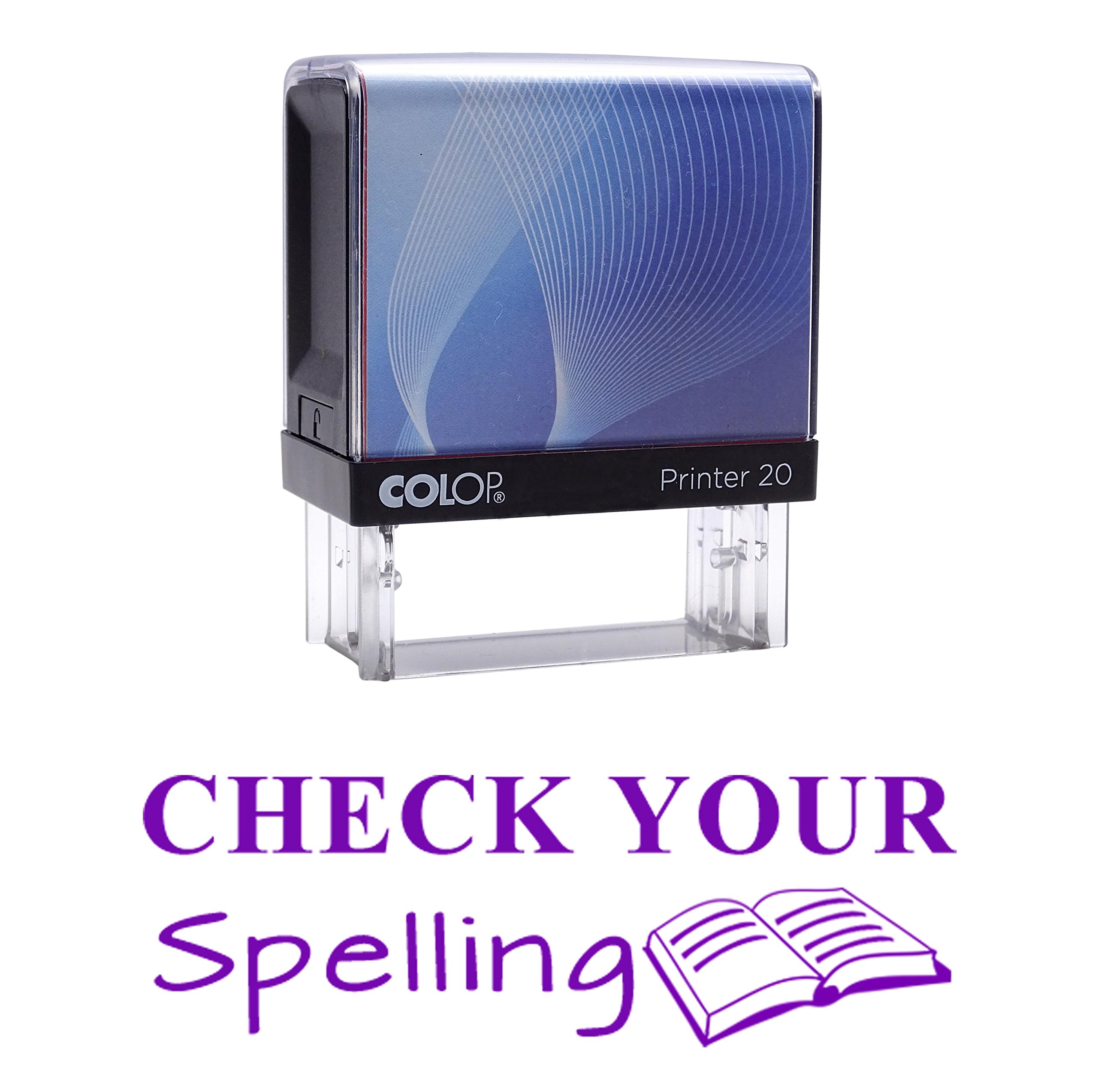 Check Your Spelling Self Inking Rubber Stamp Custom Colop Office Stationary P20 Mini Stamper
