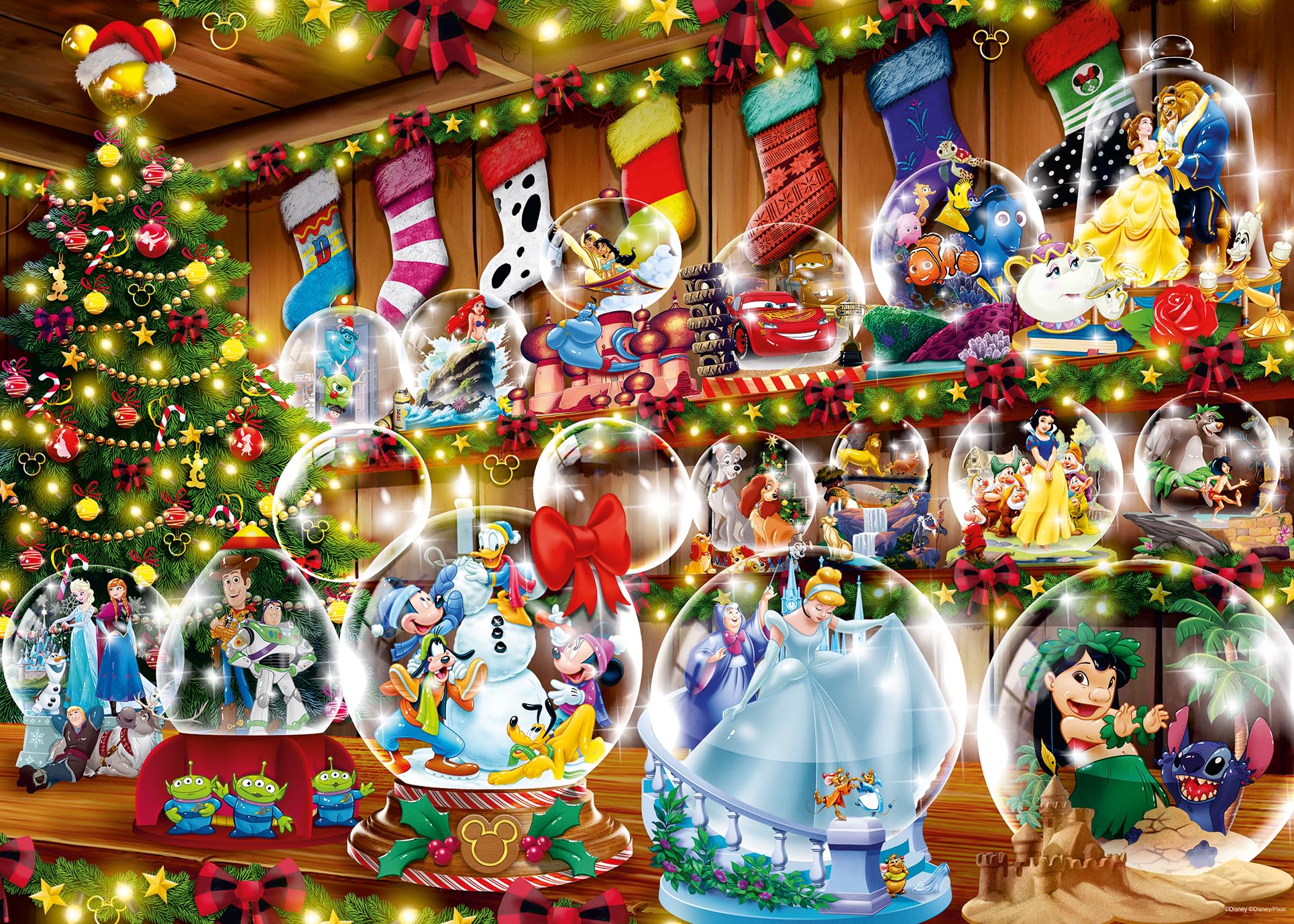 Ravensburger Disney Snowglobes Christmas 1000 Pieces Jigsaw Puzzle for Adults and Kids Age 12 Years Up - Special Edition