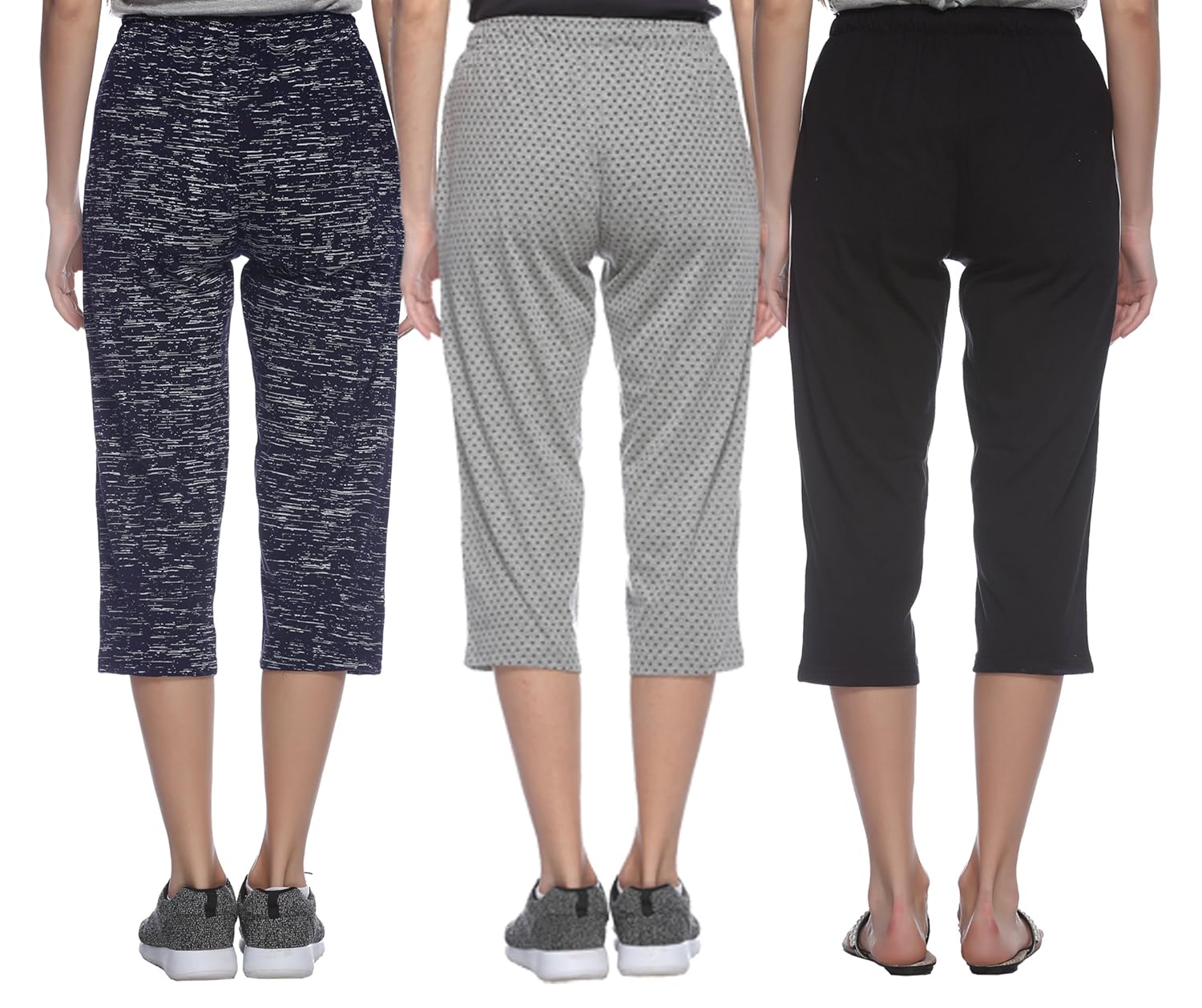 shaun women's cotton capri (pack of 3)