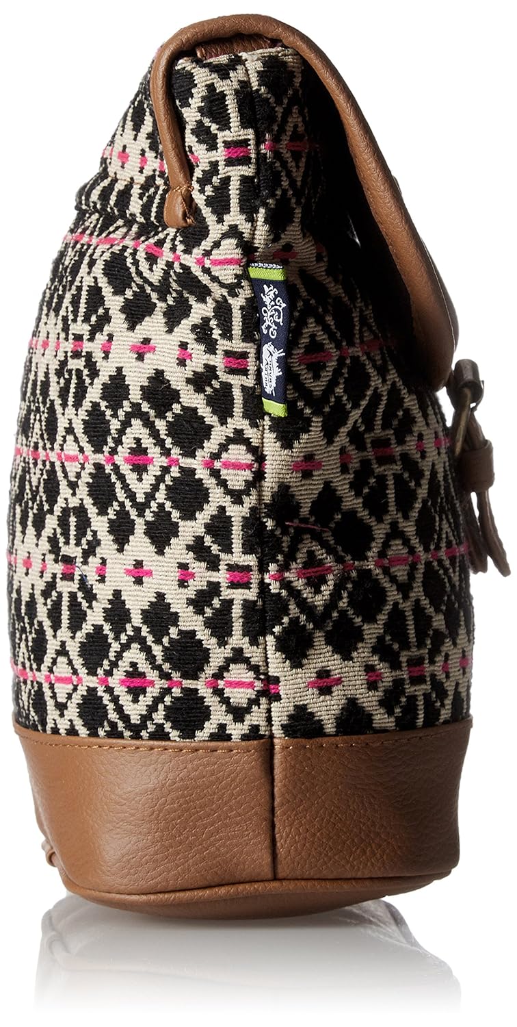 kanvas katha women's sling bag (beige) (kkrjq010)