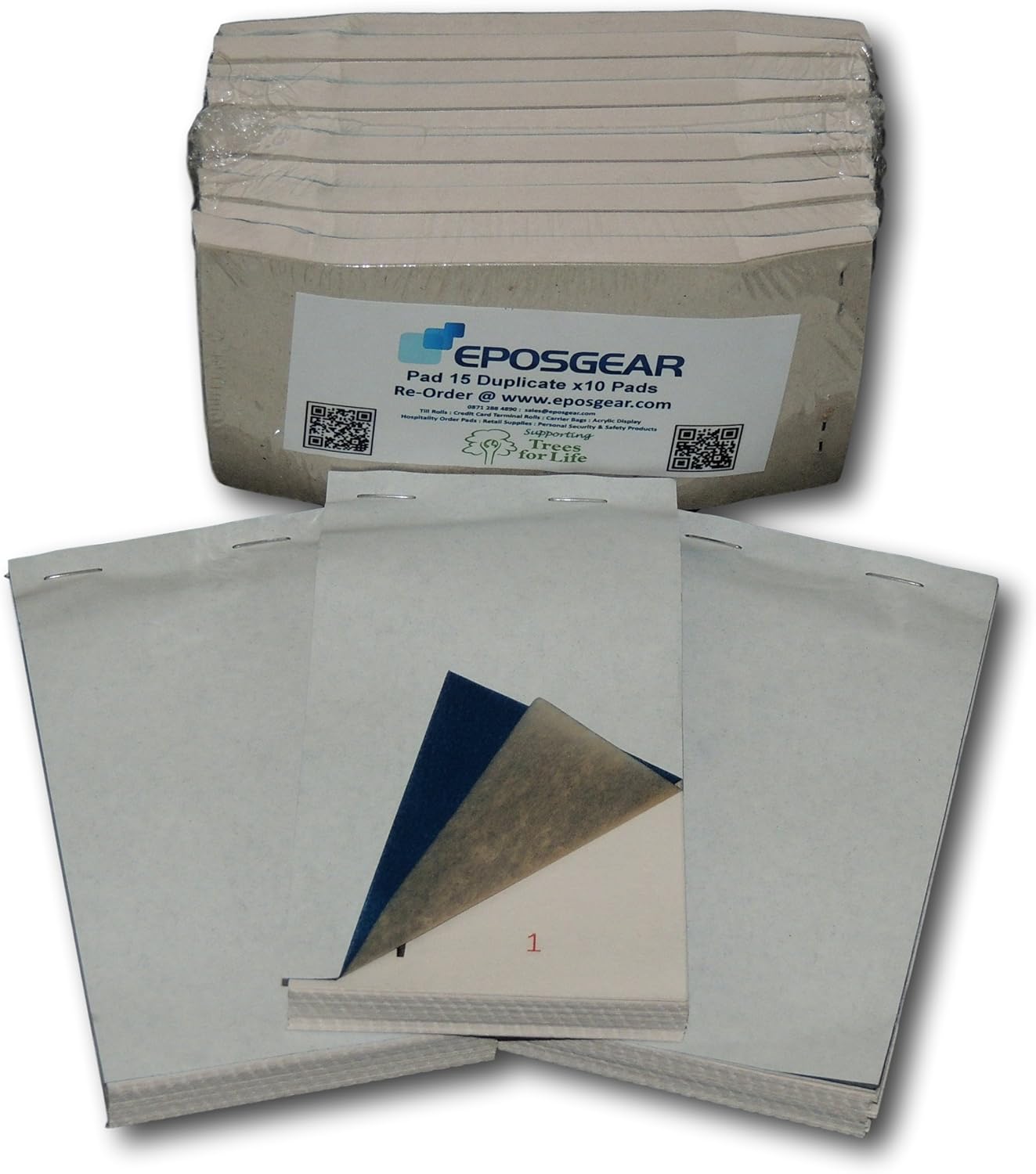 EPOSGEAR Duplicate NCR No Carbon Required Copy Restaurant Cafe Takeaway Pub Food Waiter Waitress Numbered Order Pads