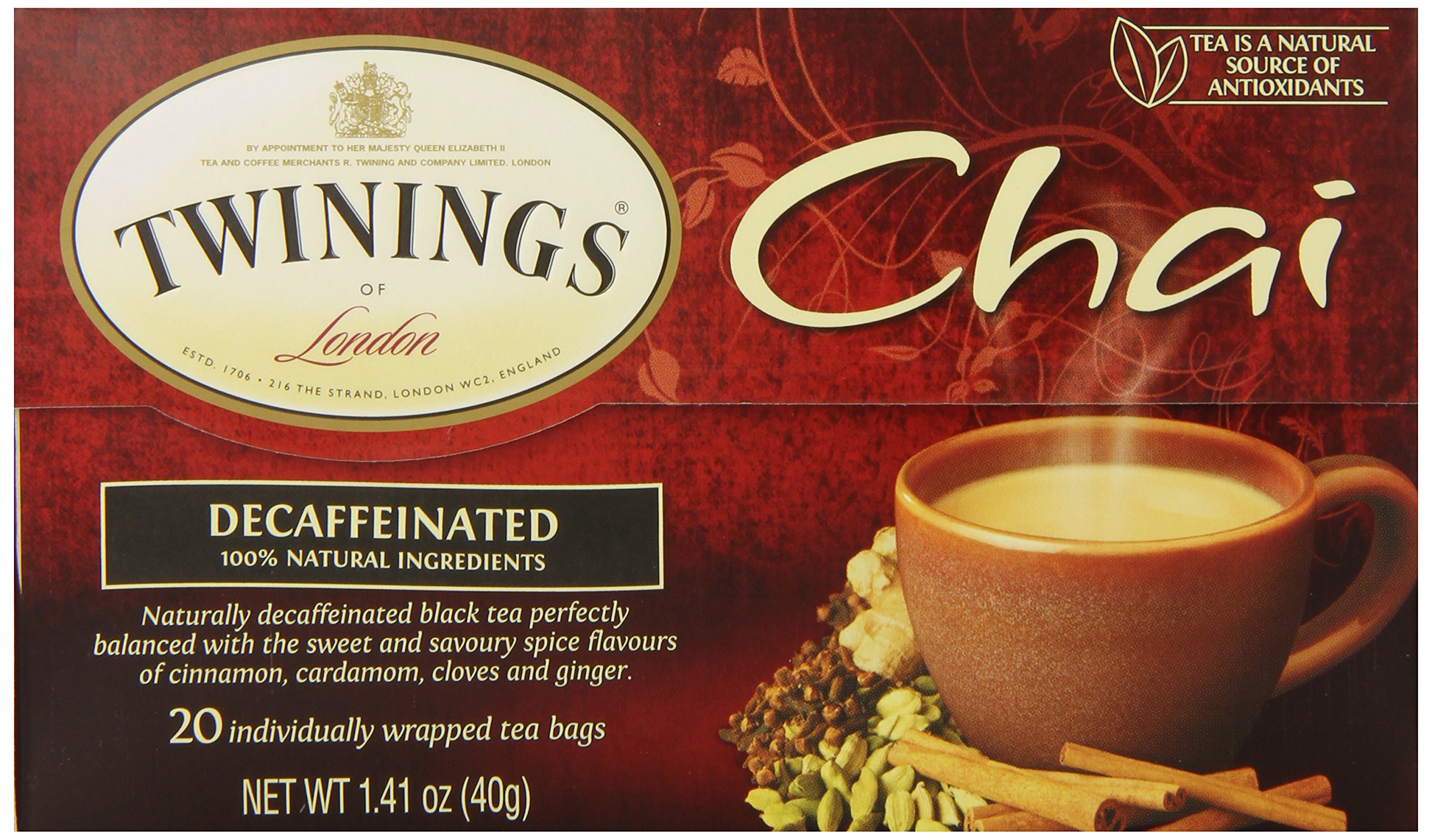 Amazon.com : Celestial Teahouse Chai Tea, Decaf Mountain, 20 Count