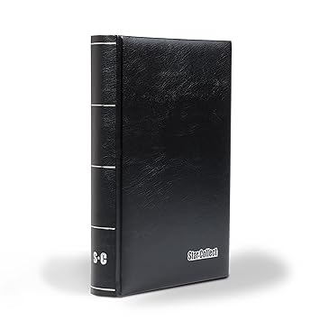 Star Collect Einsteckbuch 60 schwarze Seiten, unwattierter Einband, 9 Klarsicht-Streifen pro Seite,schwarz