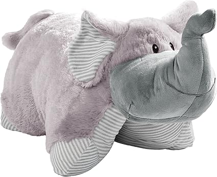 Amazon Com Pillow Pet Gray Elephant 18 Stuffed Animal Plush Toy