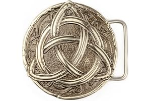 Triquetra german silver belt buckle, Nothern Celtic cross symbol, Celtic Trinity Knot Triquerta decorative artwork, Pagan, tr
