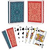 Playing Cards,Decks of Cards,Playing Card 2 Pack for Adults (Red&amp;Dark Blue) | Poker Cards Professional, Standard Poker Size Card, Playing Card Set, for Game Night, Pinochle, Cartas, Magic Props, Go Fish