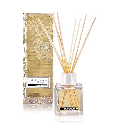 Rosemoore White Jasmine Scented Reed Diffuser - 200 ML with 10 Reed Sticks