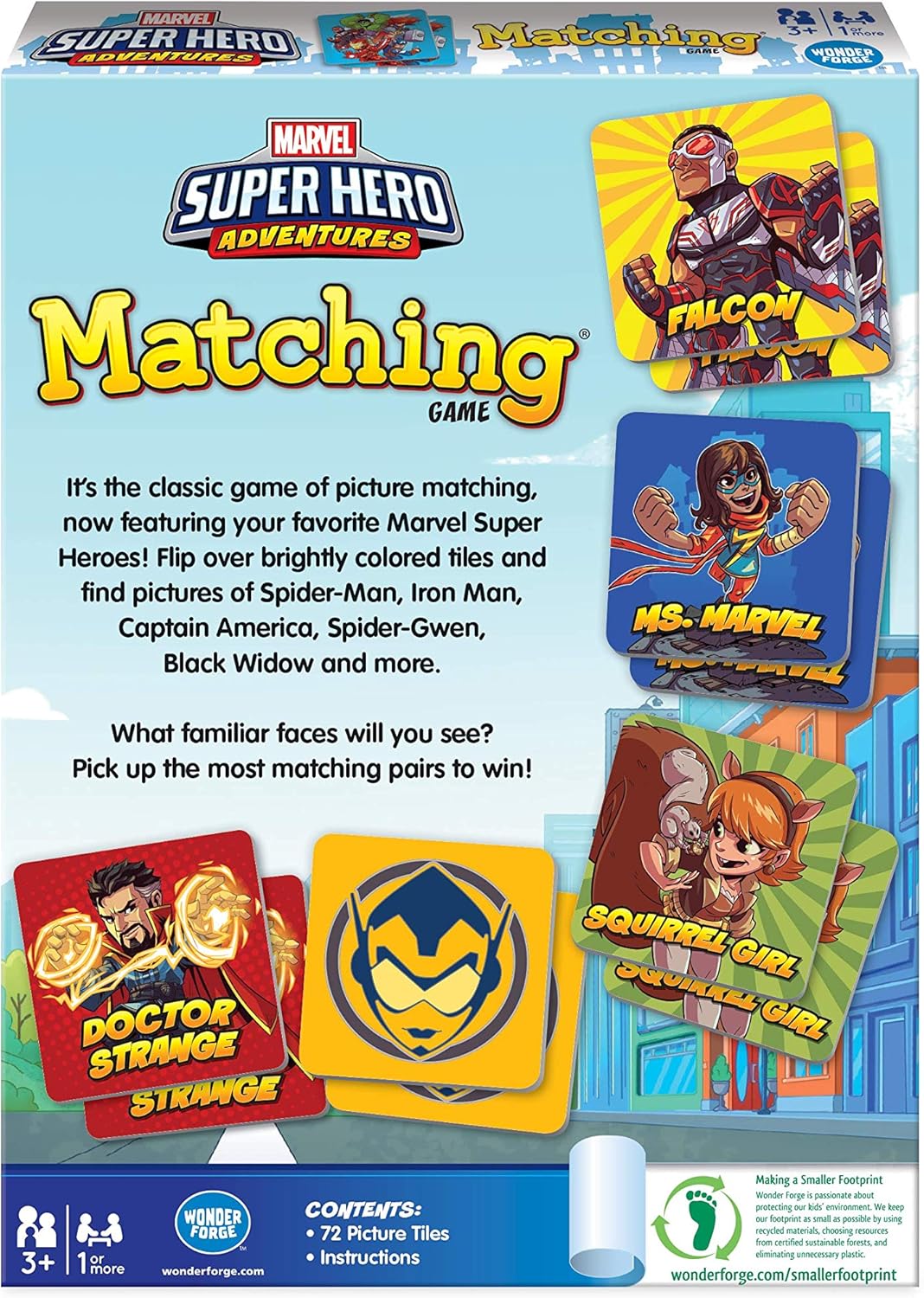 Wonder Forge Marvel Matching Game for Boys and Girls Age 3 to 5 - A Fun and Fast Superhero Memory Game: Toys & Games