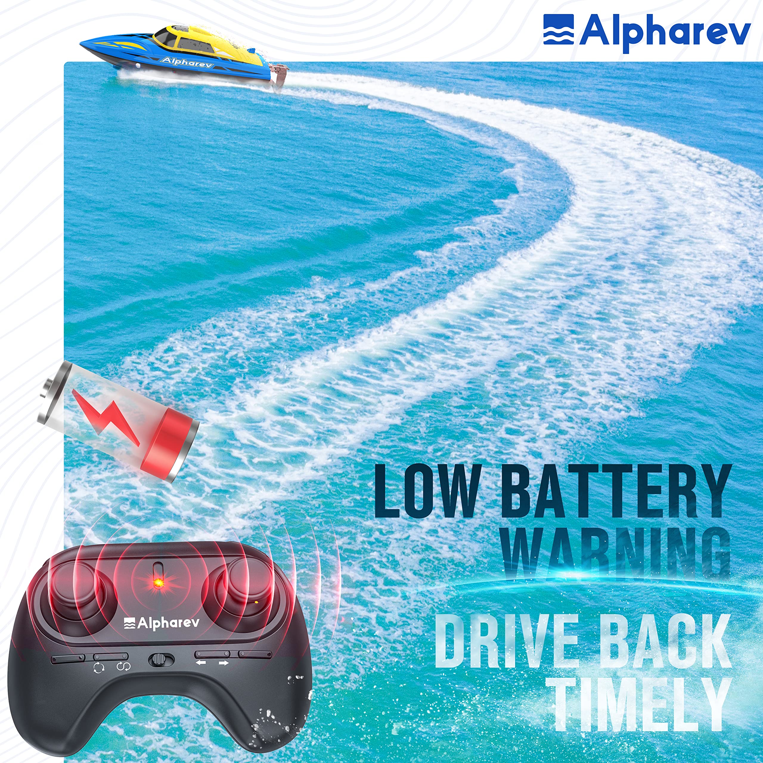 Mua ALPHAREV RC Boat - R206 25+ MPH Fast Remote Control Boat for Pool ...