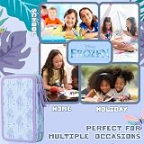 Disney Frozen Pencil Case Set with Colouring Pencils Markers 2 Zip Bk view 5