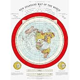 Flat Earth Map - Gleason's New Standard Map Of The World - Medium 18" x 24" Poster Includes FREE eBook and Flat Earth Bumper Sticker