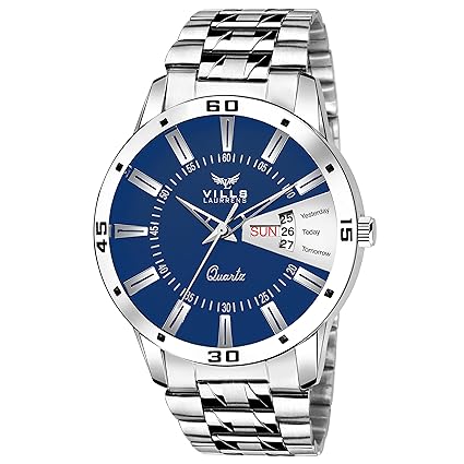 VL-1046 Navy Blue Day And Date Series Watch - For Men