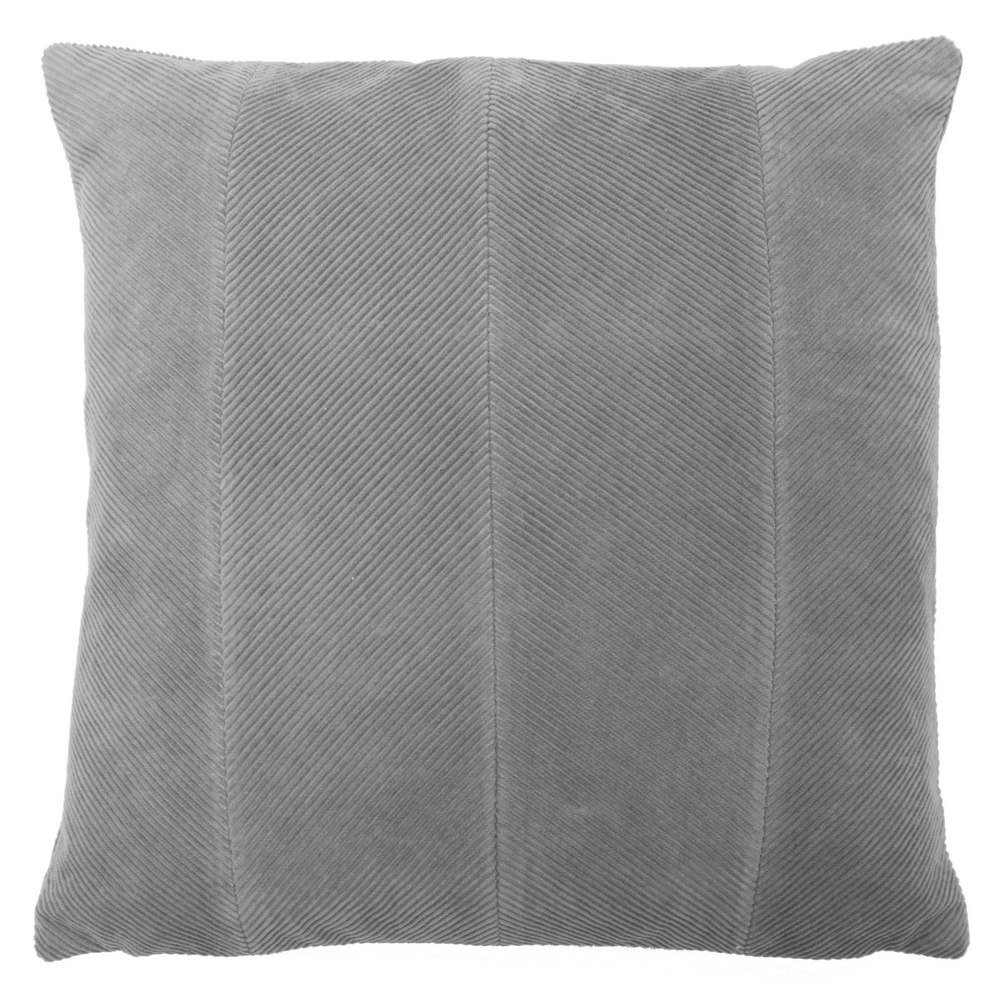 Furn Jagger Cover-Cottn-Grey-45 x 45cm (18" x 18" inches), Cotton, Grey, Cushion Cover