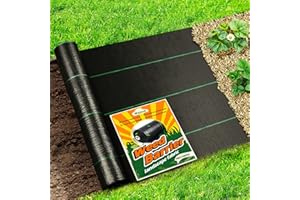 Winisok Weed Barrier Landscape Fabric Heavy Duty, 4FT x 200FT Thicken Garden Fabric Weed Mats, Durable Weeds Control Mulch Breathable Weed Cloth for Landscaping Weed Blocker Garden Bed Cover